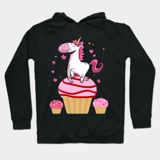 Unicorn Cute Baking Cupcakes Unicorn245 magic Hoodie